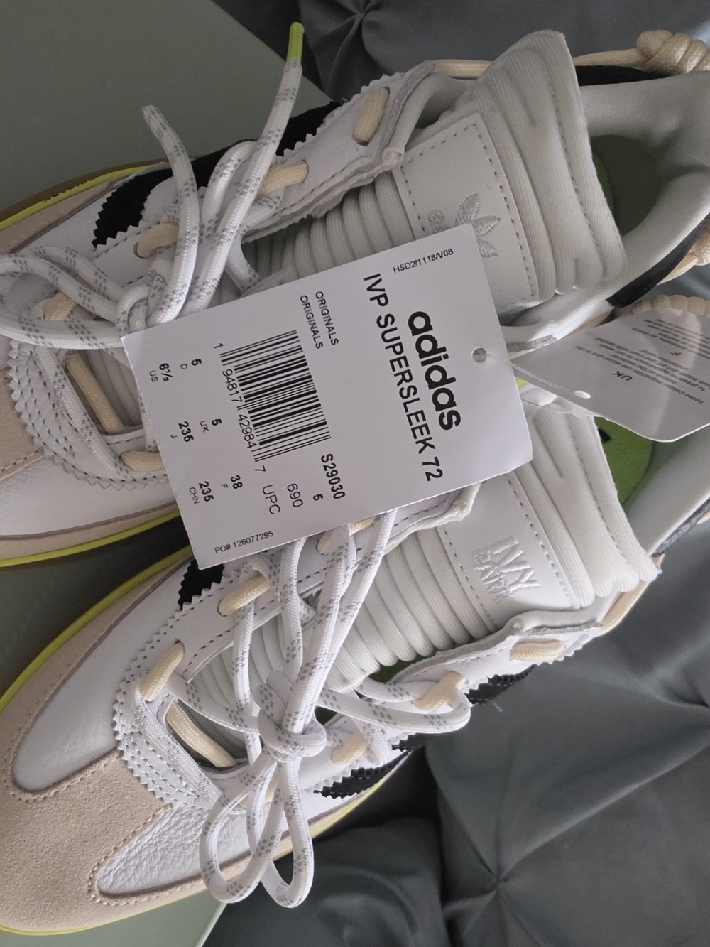 adidas Women’s IVP (BEYONCE) Supersleek 72 White and Beige Sneakers
